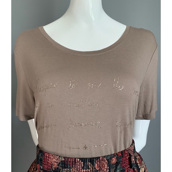 Zara basic : glitter graphic tee - Picture 2 of 13